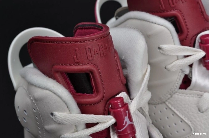 Cheap TBkick Air 6 Jordan 384664-116 white Maroon Retro 0724